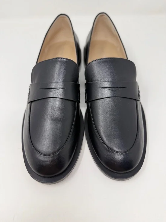 New Stuart Weitzman Emi Penny Loafer Black Leather Sz 8 - Picture 8 of 14